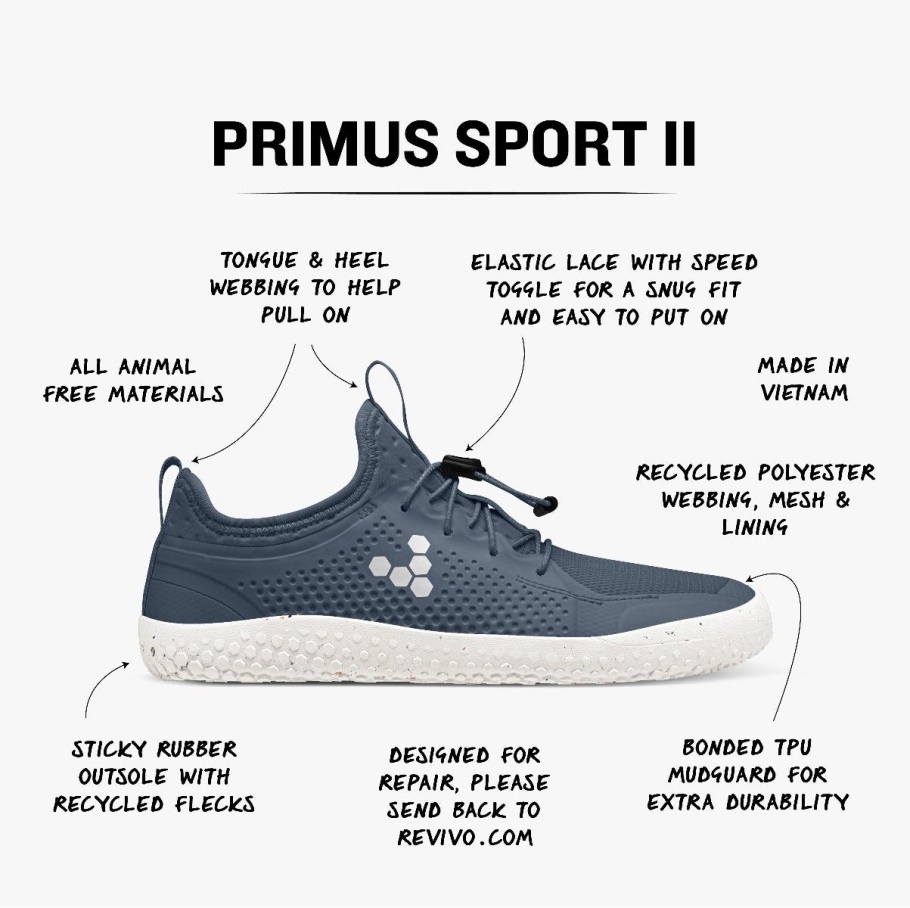 Indigo Vivobarefoot Primus Sport Ii Juniori